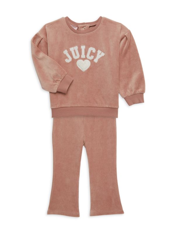 Juicy Couture ?Baby Girl's 2-Piece Velour Sweatshirt & Sweatpants Set